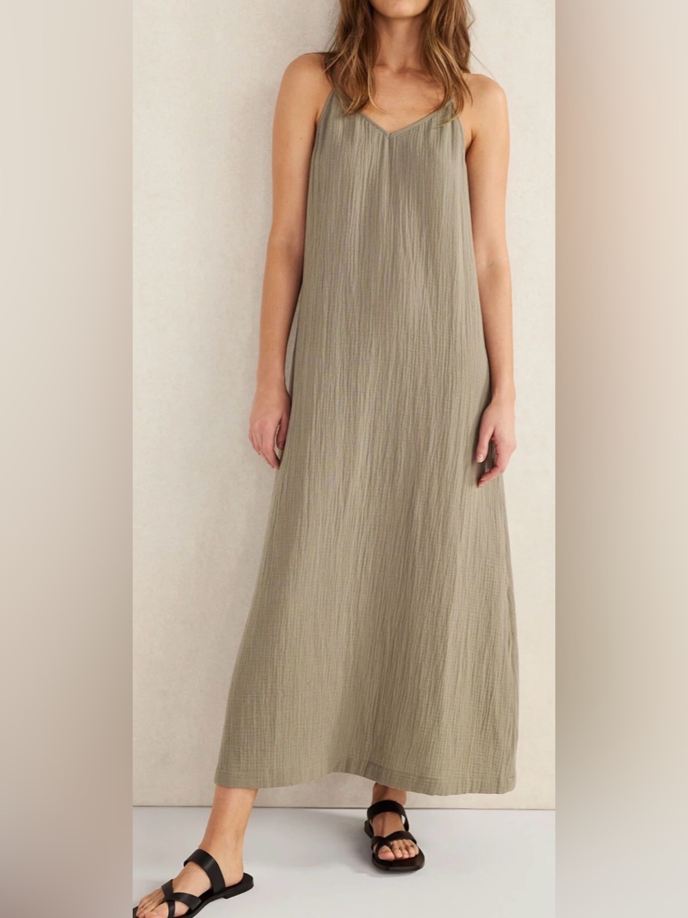 Haven Well Within Organic Cotton Gauze Maxi Dress Size XL NWT